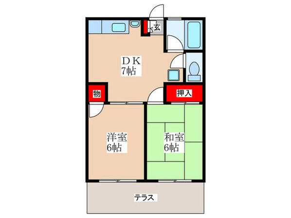 シティハイム田村の物件間取画像